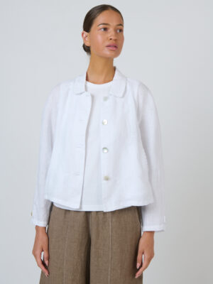 Naturals By O&J Linen Jacket | White