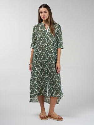 Madly Sweetly Prism Shirt Dress | Khaki