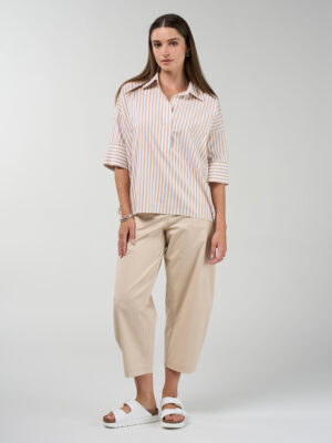 Madly Sweetly Connect Stripe Shirt | Stone