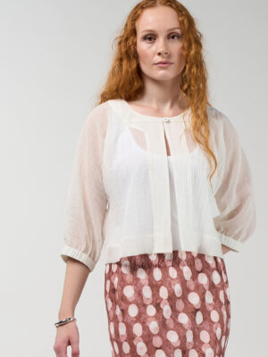 Madly Sweetly Frame Jacket | Silk White