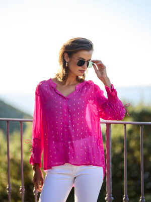 Design Nation Temple Shirt | Fuchsia