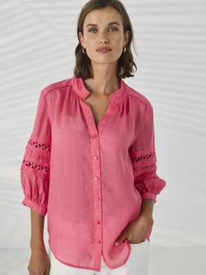Lania Spiral Shirt | Fuchsia