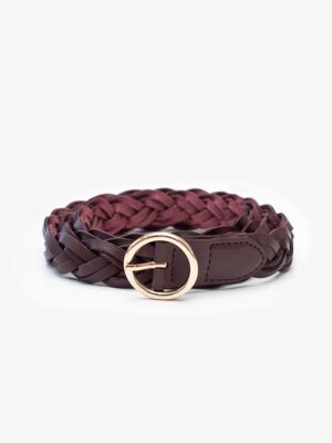 Antler Merlot Plait Belt