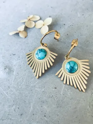 Twigg Delphi Wales hoop Earrings | Turquoise